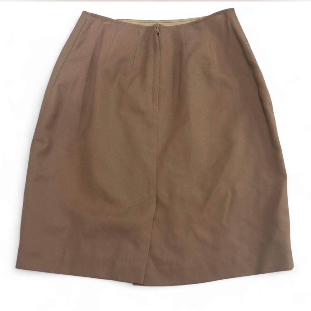 Hugo‎ Buscati Milano Vintage Tan 100% Wool Pencil Skirt Size 8 Made in USA Camel